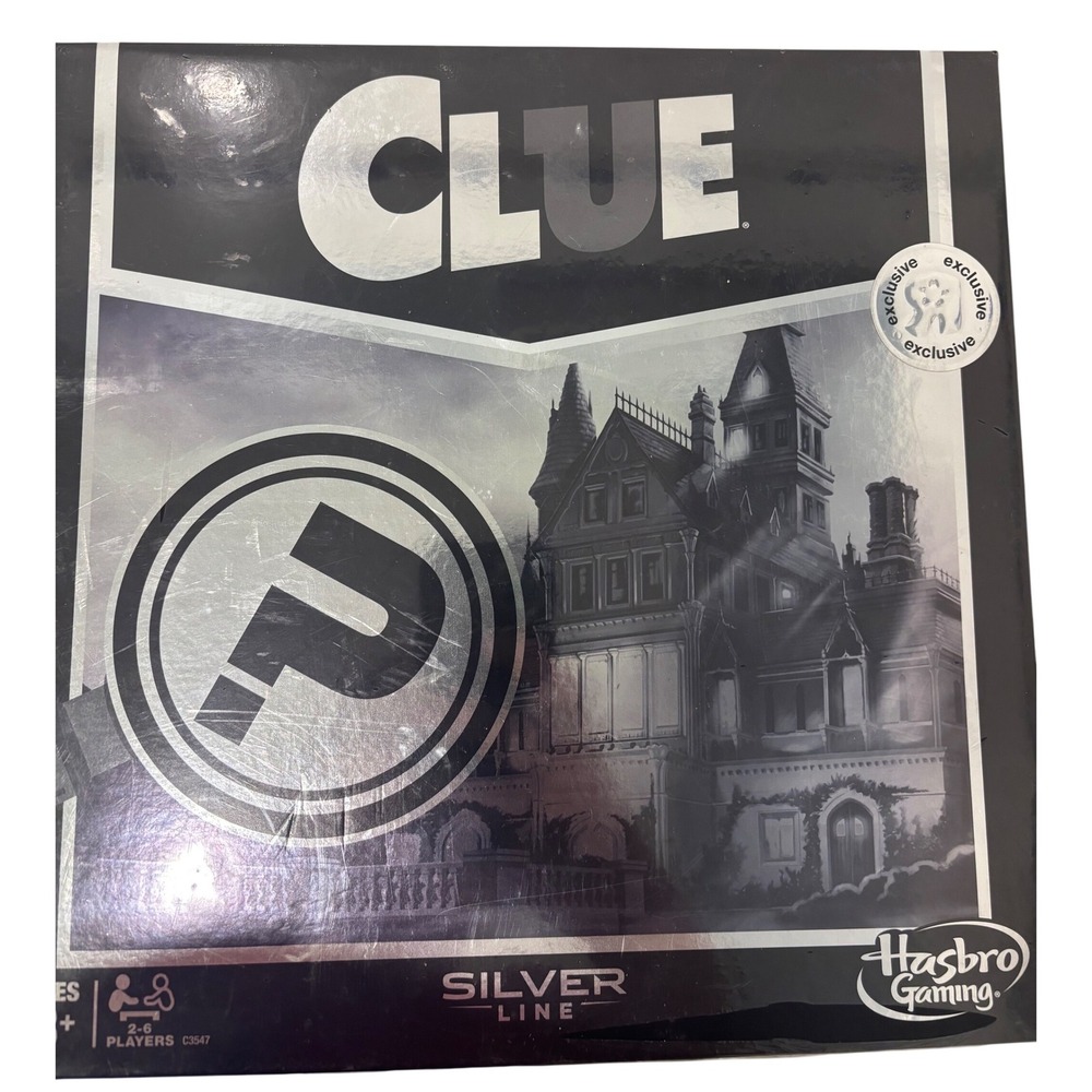 Hasbro Clue‎ Silver Line Board Game Mystery Detective Family Fun